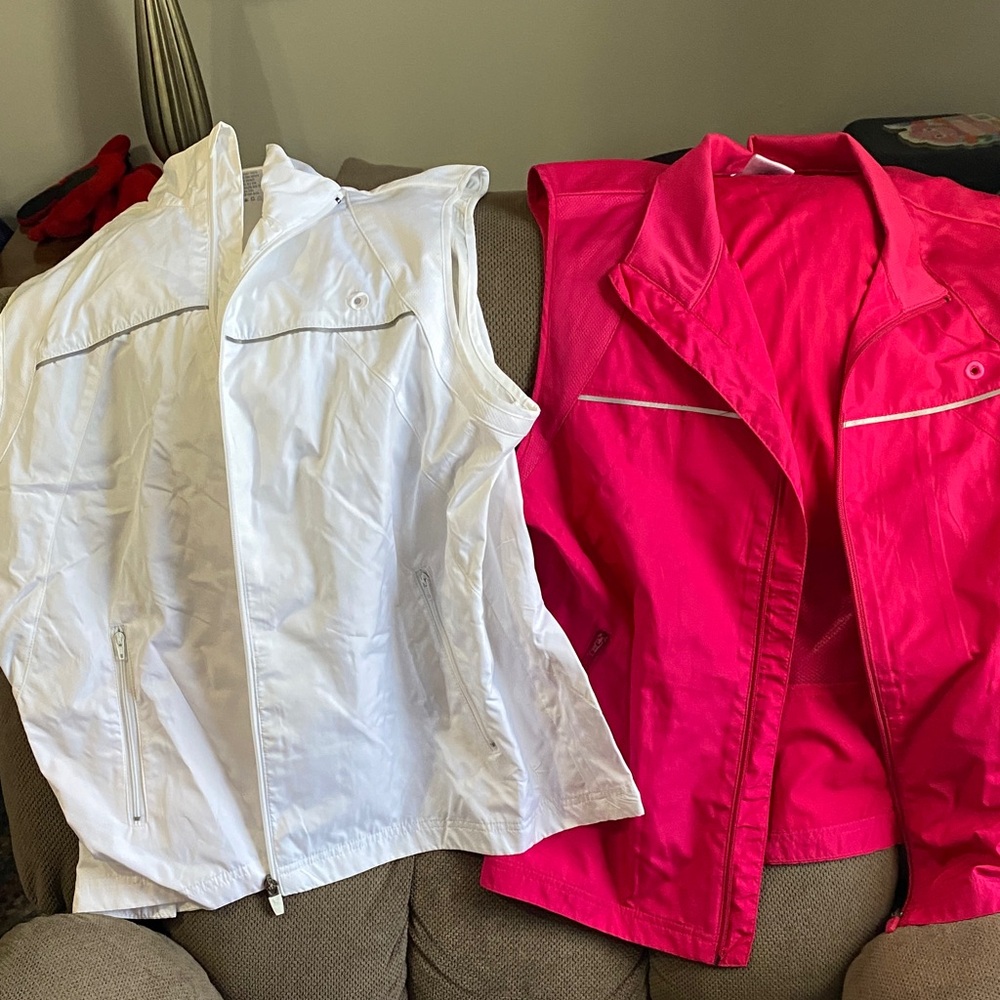 Danskin White and Pink Vests